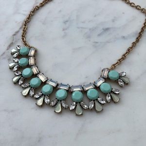 J. Crew statement necklace in pale mint.